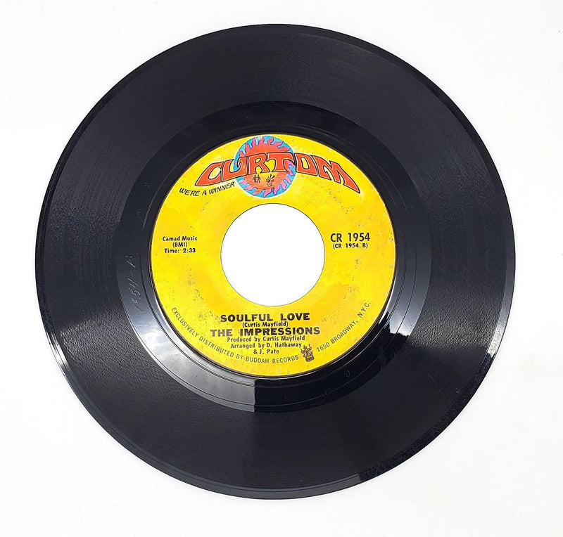 The Impressions Turn On To Me 45 RPM Single Record Curtom 1970 CR 1954 2