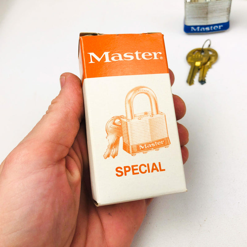 2ct Vintage No 3 Master Lock Padlock 1-7/8" Shackle Special New Keyed Alike 0536