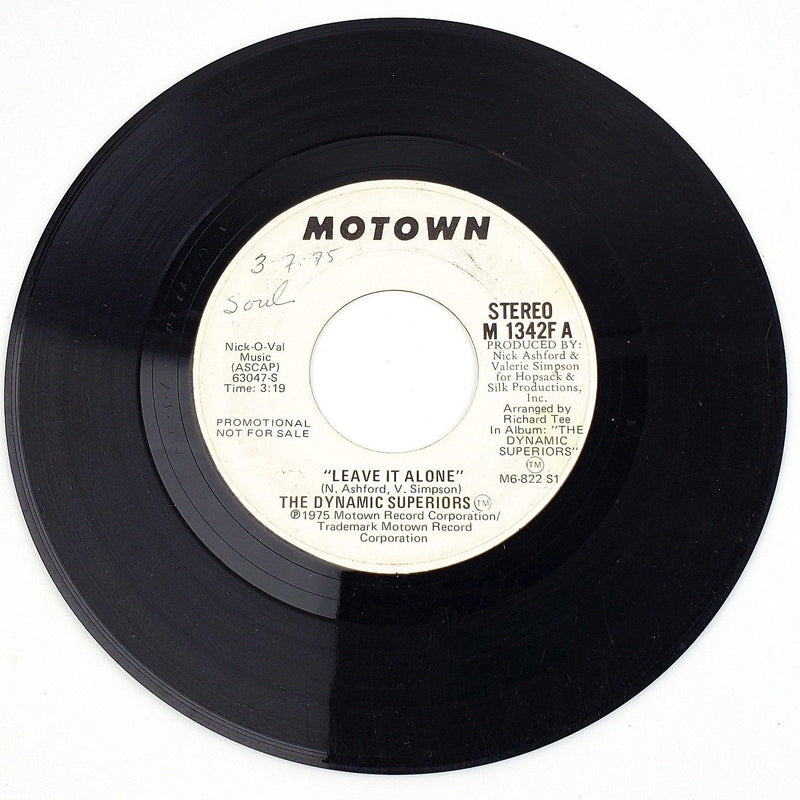 The Dynamic Superiors Leave It Alone 45 RPM Single Record Motown 1975 Promo 2