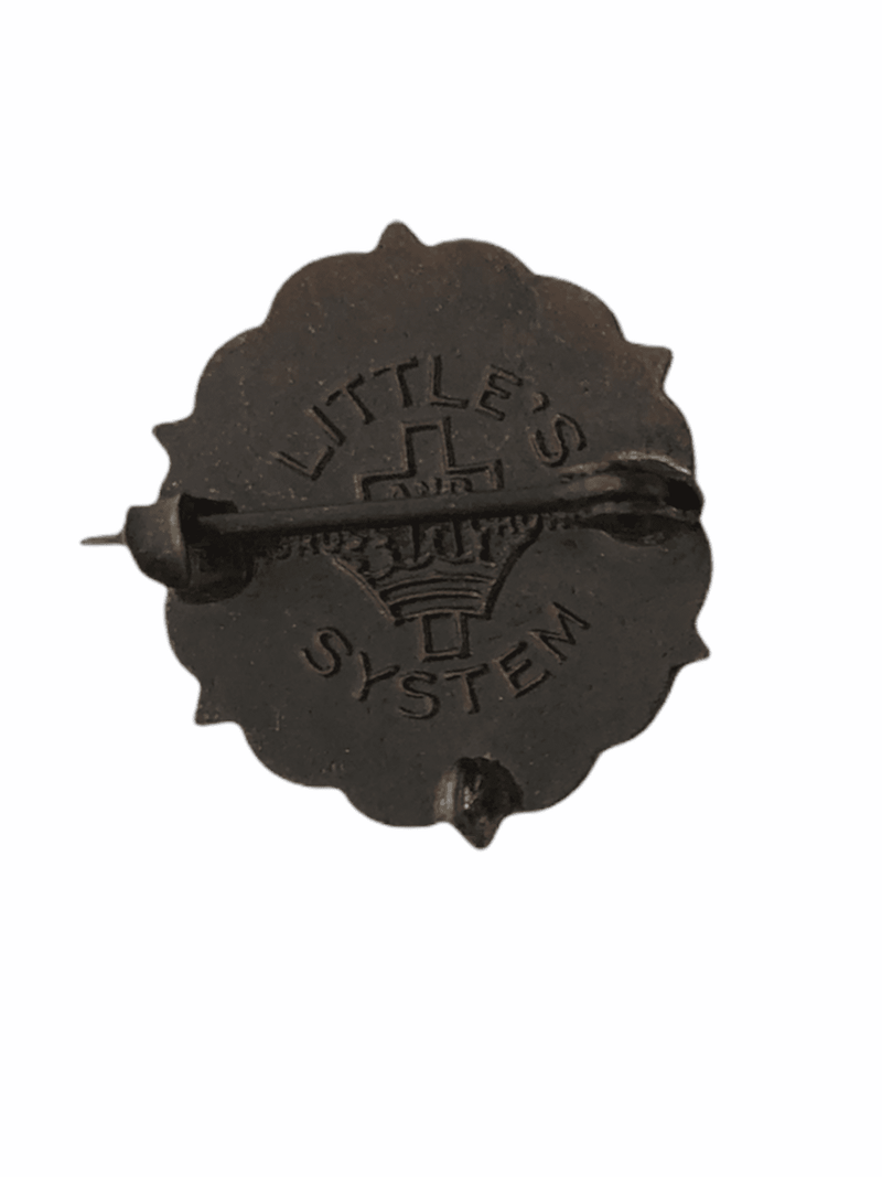 Bronze Congregational Lapel Pin Sunday School Little System Cross Crown Enamel 5