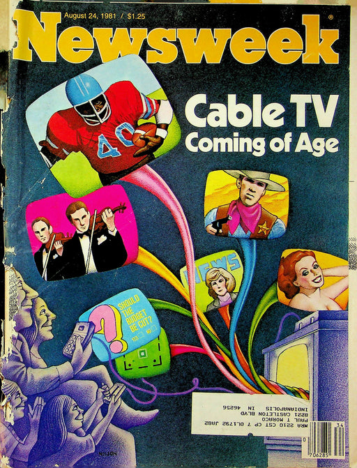 Newsweek Magazine August 24 1981 Cable TV Coming To Age 1