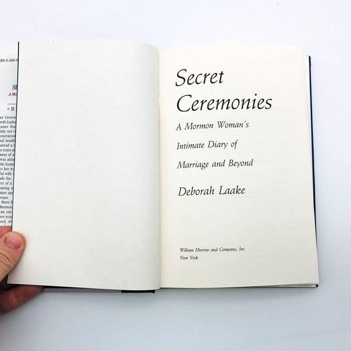 Secret Ceremonies Hardcover Deborah Laake 1993 Morman Womans Diary Marriage 7