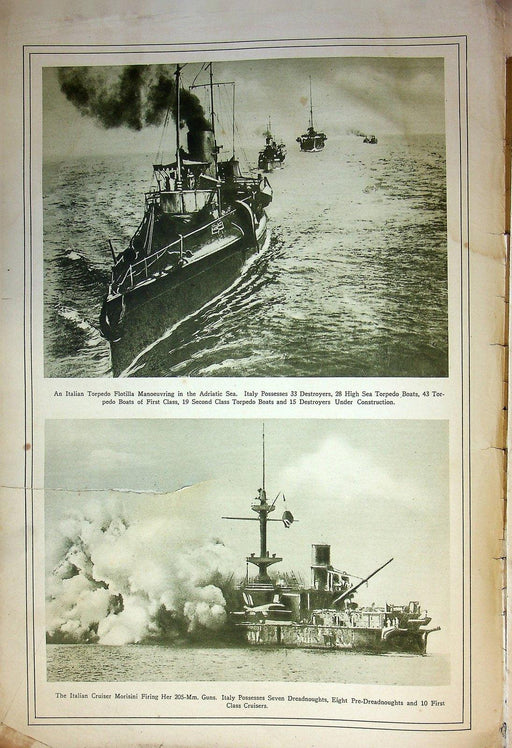 1915 Pittsburg Leader Weekly War Pictorial Newspaper Italian Torpedo Flotilla 2