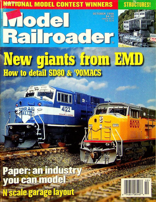 Model Railroader Magazine October 1998 Vol 65 No 10 New Giants From EMD