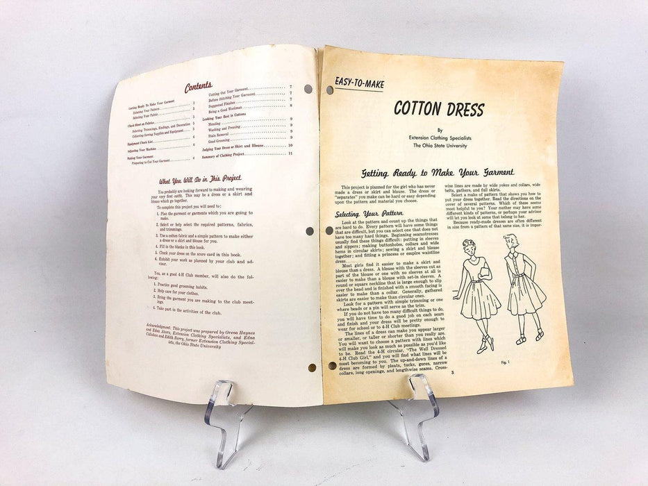 4-H Ephemera Easy to Make Cotton Dress Project Instructions OSU Agricultural 4