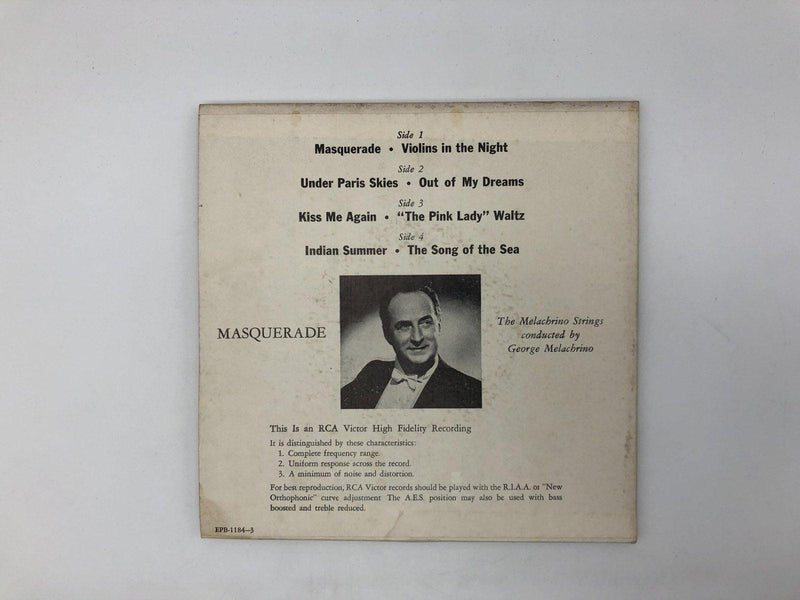 The Melachrino Strings Masquerade Record 45 RPM 2x EPB 1184 RCA Victor Gatefold 2