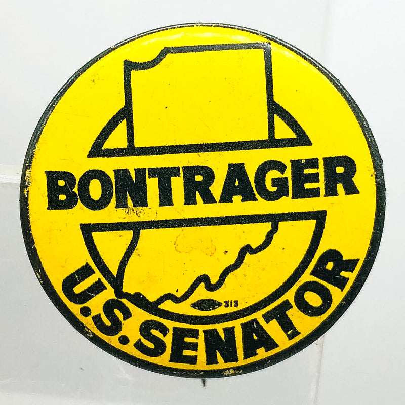 Vintage Bontrager for US Senator Button Pinback 1" Illinois Political Campaign 1