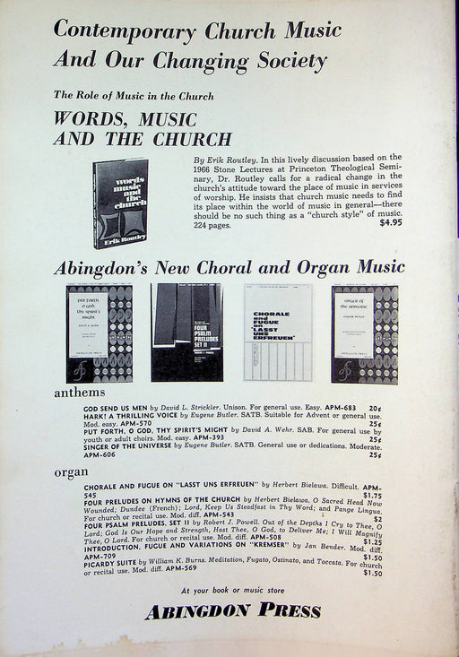 Journal of Church Music Magazine Mar 1968 The Music Committee Point of View 2