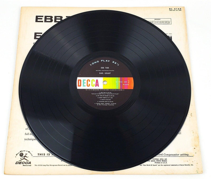 Earl Grant Ebb Tide And Other Instrumental Favorites Record LP Decca 1961 5
