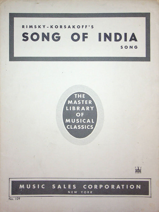 Sheet Music Rimsky Korsakoff Song Of India Master Library Of Musical Classics 1