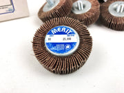Merit Mini Flap Wheel 32009 MW GOF XX-1505 80 ARB 1-5/8"x1/2"x1/4" THD 10pk 1