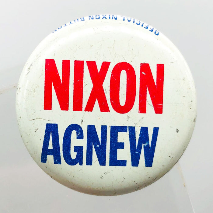 Nixon Agnew Button 1.25" Political Pin Presidential Campaign Feeley & Wheeler 3