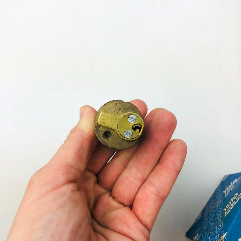 Yale Mortise Cylinder 1152 1-3/4" US10 Satin Bronze 6 Pin New Old Stock NOS Cpy2