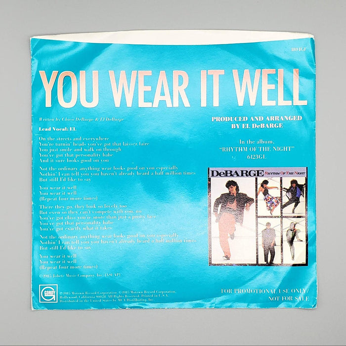 El DeBarge with DeBarge You Wear It Well Single Record Gordy 1985 1804 GF PROMO 2