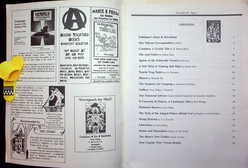 The Stake Magazine 1990s Humor And Horror For A Dying Planet Anarchist Anti Nuke
