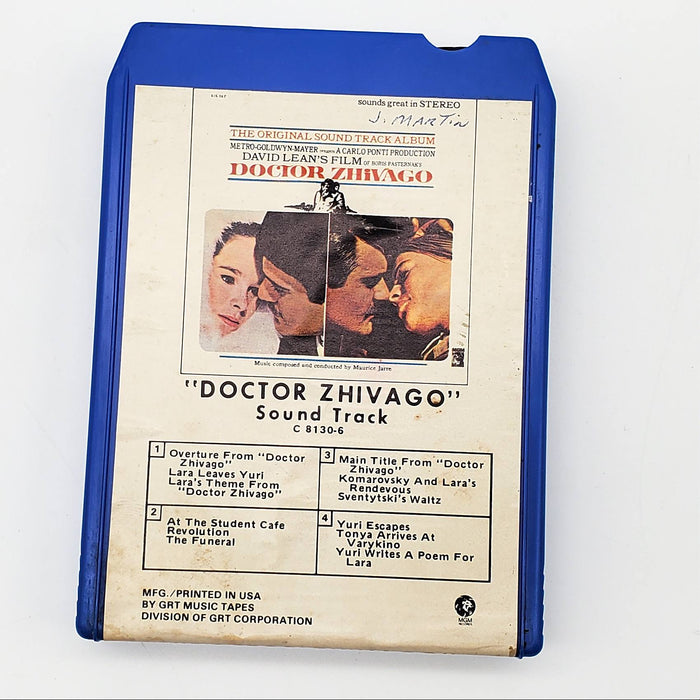 Maurice Jarre Doctor Zhivago Soundtrack 8-Track Tape Album MGM Records C 8130-6