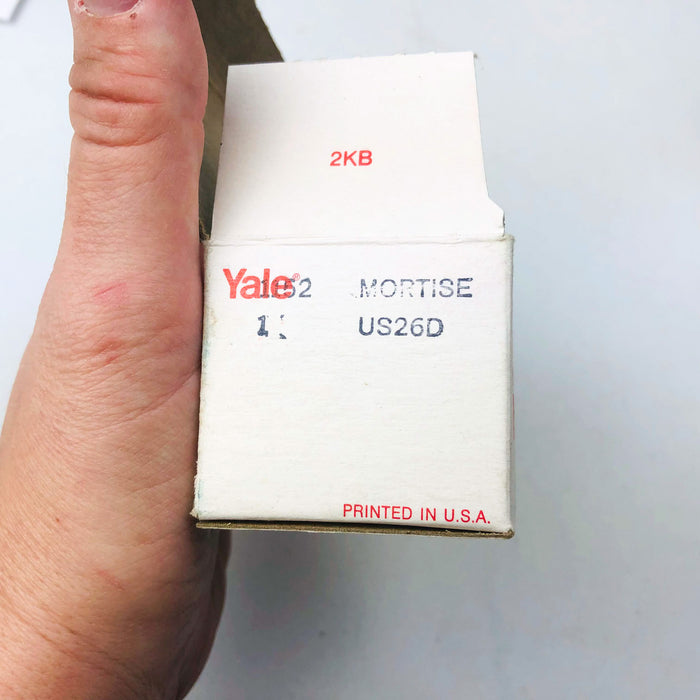 Yale Mortise Cylinder 1152 1" US26D Satin Chrome Collar Keys New Old Stock NOS