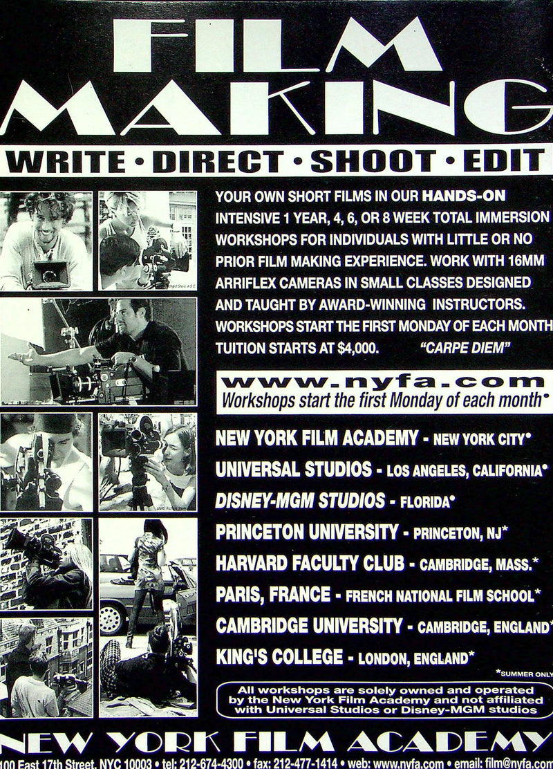 Cineaste Magazine Summer 2001 Russian Cinema Alexander Sokurov Moloch Movie