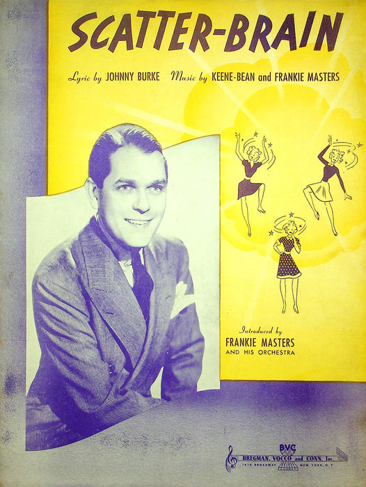 Sheet Music Scatter-Brain Frankie Masters J Burke Keene-Bean 1939 Country Dance 1