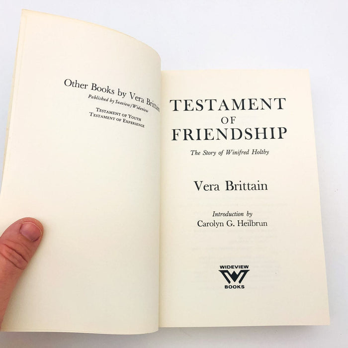 Testament Of Freindship Paperback Vera Brittain 1981 Authors Women Friendship 6