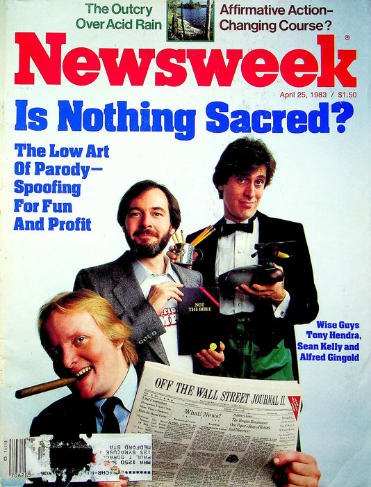 Newsweek Magazine April 25 1983 Parady Spoofing Wise Guys Hendra Kelly Gingold