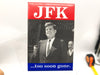 John F Kennedy Picture Button Rectangle Pinback JFK Too Soon Gone President 3