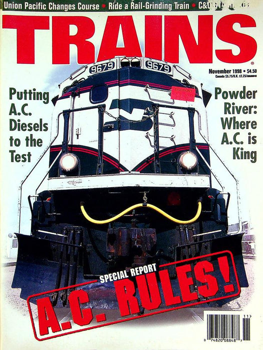 Trains Magazine November 1998 Vol 58 No 11 Putting A.C. Diesels To The Test