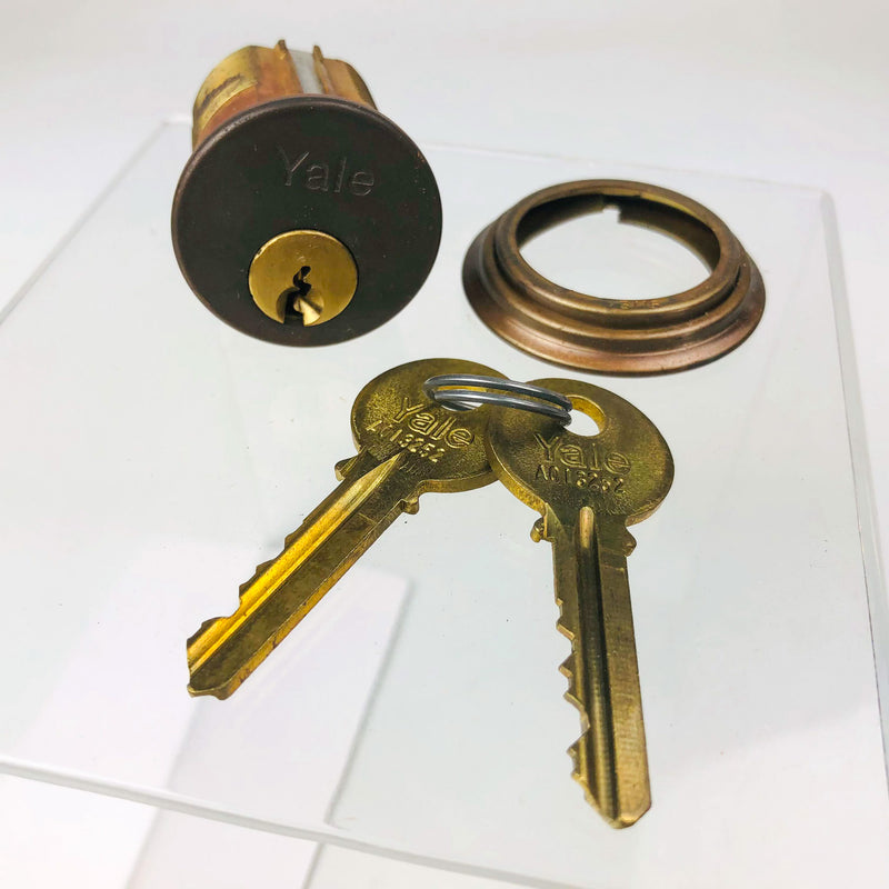 Yale Mortise Cylinder 1152 1-3/8" US10B Oil Rubbed Bronze 6 Pin New Old Stock