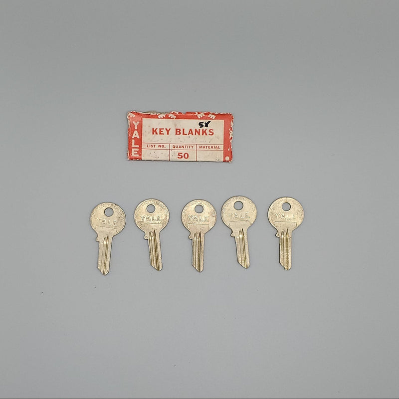 5x Yale RN10 1/2 Key Blanks JH Keyway Nickel Silver 4 Pin NOS 3