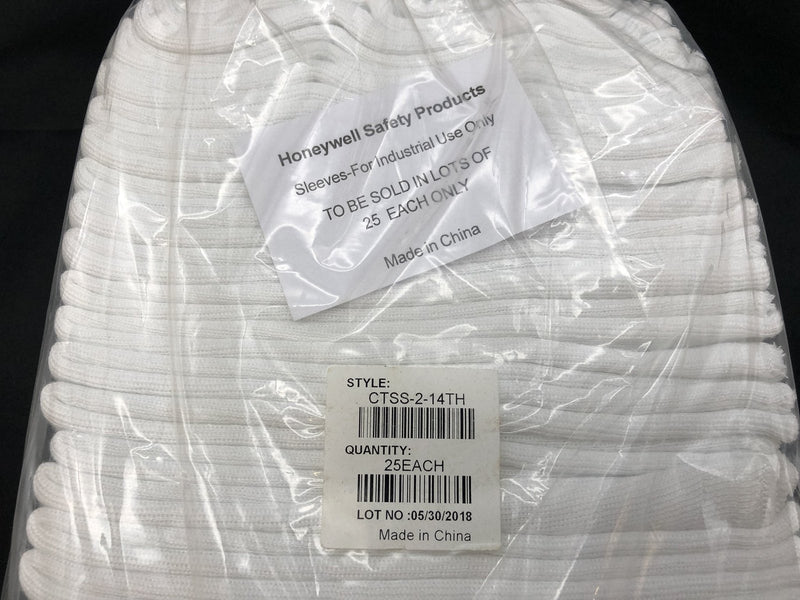 Knit Cut Resistant Sleeves 14" 2-Ply White Honeywell CTSS-2-14TH Comfortrel 25ct 5