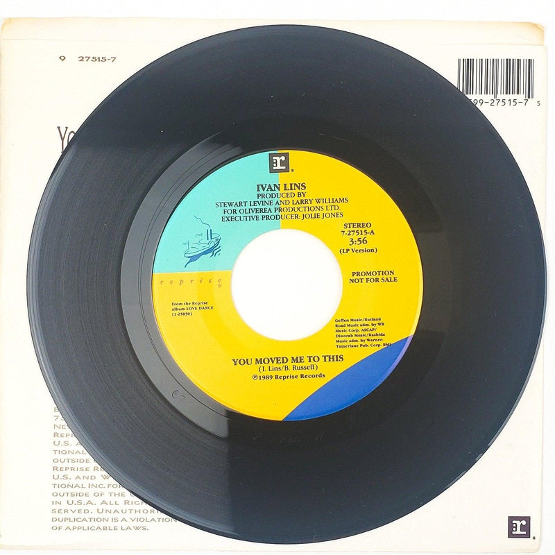 Ivan Lins You Moved Me To This Record 45 RPM Single 27515-7 Reprise 1989 Promo 3