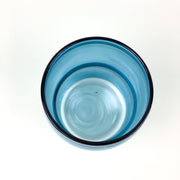 Vintage Princess House Apothecary Candy Jar Blue Iridescent Clear Lid 7.5" 6