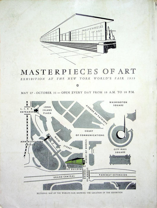 Masterpieces of Art Magazine January 1939 New York World's Fair Missing 8 Plates