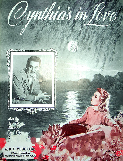 Vintage Sheet Music Cynthia's In Love Perry Como 1942 Jack Owens Gish White WW2 1