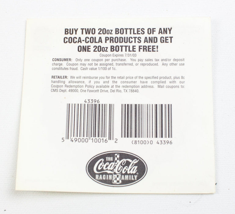 Tony Stewart Signature Coca Cola Bottle Cap Decal -Nascar | Lot of 12 4