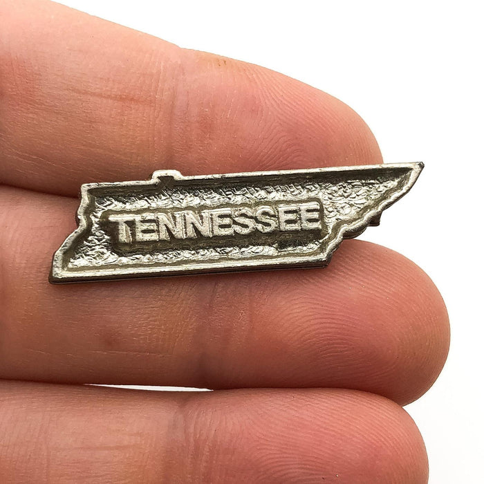 Tennessee State Outline Lapel Pin Silver Color 1