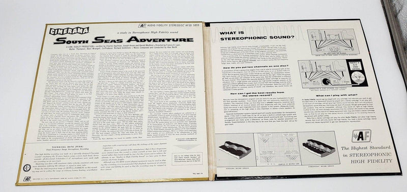 Cinerama Orchestra South Seas Adventure 33 RPM LP Record Audio Fidelity 1958 4