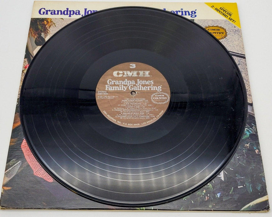 Grandpa Jones Family Gathering 33 RPM Double LP Record CMH Records 1981 CMH-9026 7