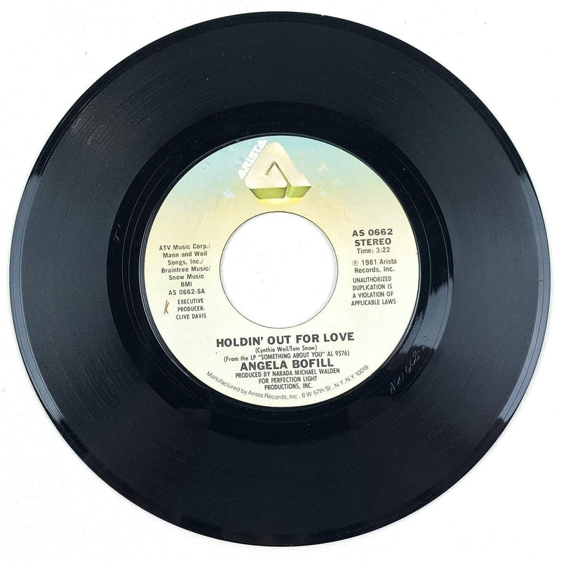 45 RPM Record Only Love / Holdin' Out for Love Angela Bofill Arista 1981 3