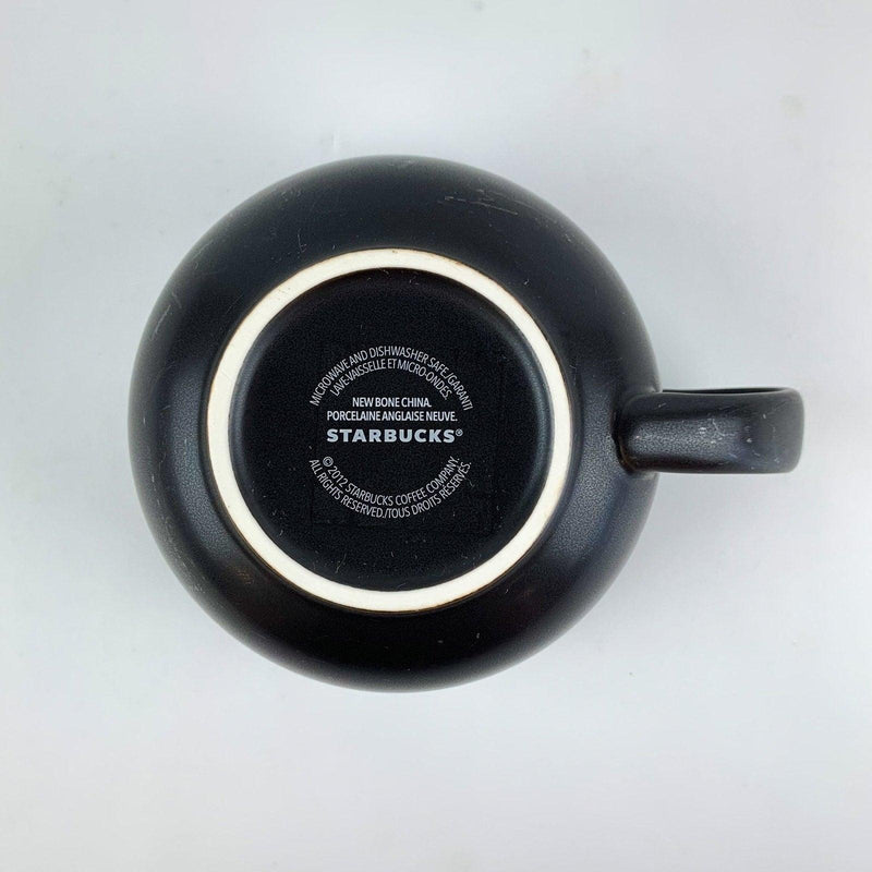 Starbucks Black Coffee Mug Matte Bone China Flower Sunflower Yellow 2012 8