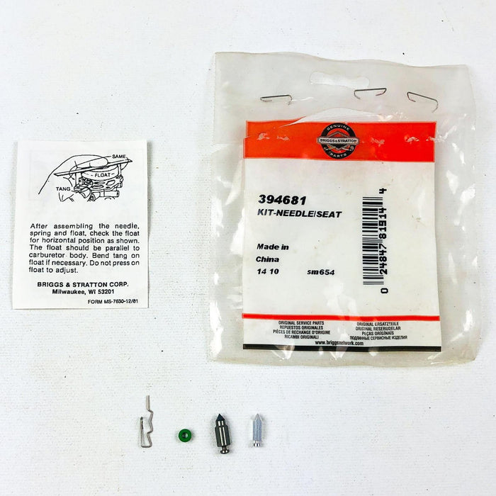 Briggs and Stratton 394681 Needle and Seal Kit Genuine OEM New Old Stock NOS