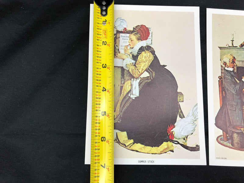 Norman Rockwell Lithograph Prints Summer Stock Tea for Two 5x7 Original Envelope
