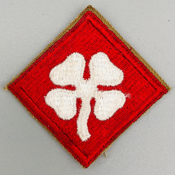 WW2 4th US Army Patch Fourth Field American Theater White Clover Shoulder SSI 2