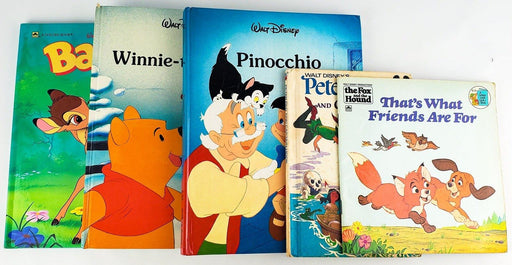 Walt Disney Children's Books Peter Pan, Fox & Hound, Bambi & More Lot of 5 1