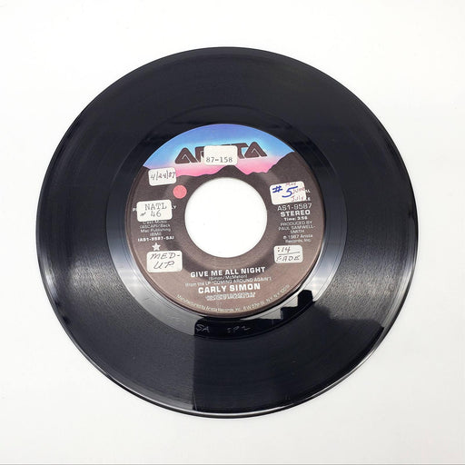 Carly Simon Give Me All Night Single Record Arista 1987 AS1-9587 PROMO 2