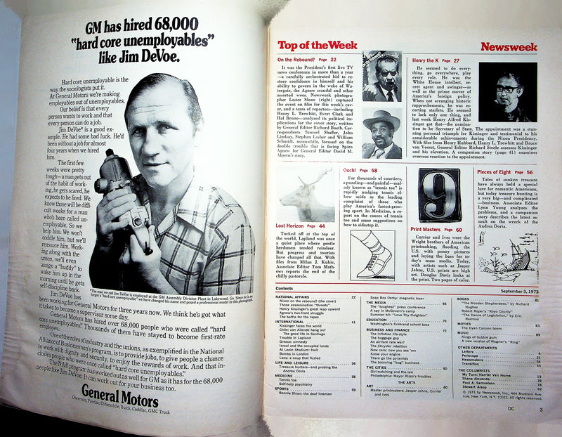 Newsweek Magazine September 3 1973 Henry Kissinger Secretary of State Inflation 2