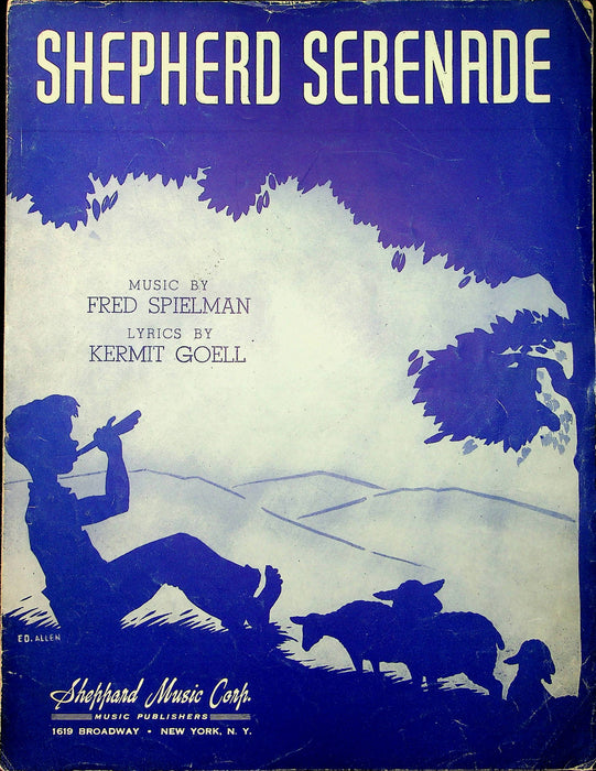 Vintage Childrens Sheet Music Shepherd Serenade 1941 WW2 Piano Song F Spielman 1