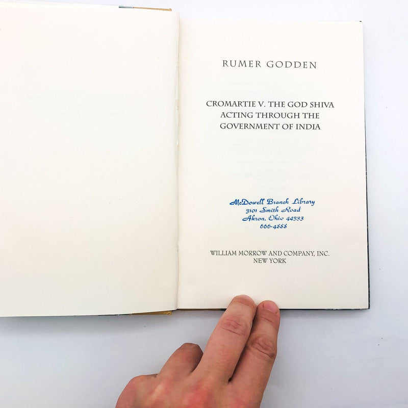 Cromartie V. The God Shiva HC Rumer Godden 1997 Bronze Statue Theft 1st Edition 8