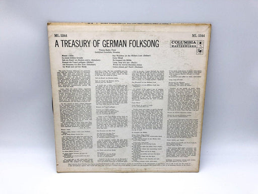 A Treasury of German Folksong Record 33 RPM LP ML 5344 Columbia 1959 2