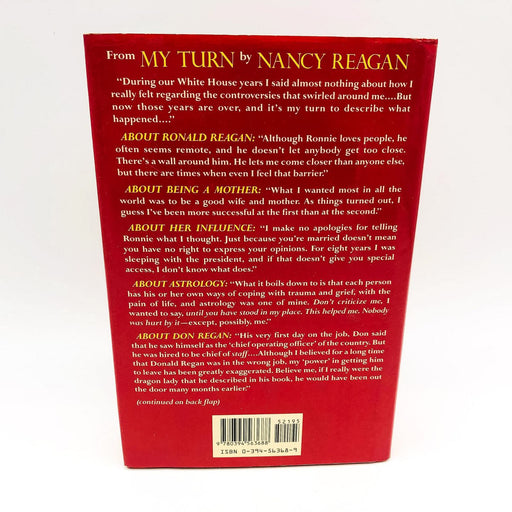 My Turn Memoirs Of Nancy Reagan HC William Novak 1989 President First Lady 1st E 2